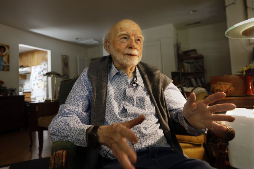 MENLO PARK, CALIFORNIA--AUG 07, 2019-- In 1952, Alan Jones, age 92, witnessed the explosion of the world's first hydrogen bomb in Enewetak Atoll, in the Marshall Islands. He was on a boat sent out from Scripps Oceanographic Institute in La Jolla - which became the first manned vessel to be irradiated. He tells about his experience and shows some of the photographs he took and collected from that time. (Carolyn Cole/Los Angeles Times)