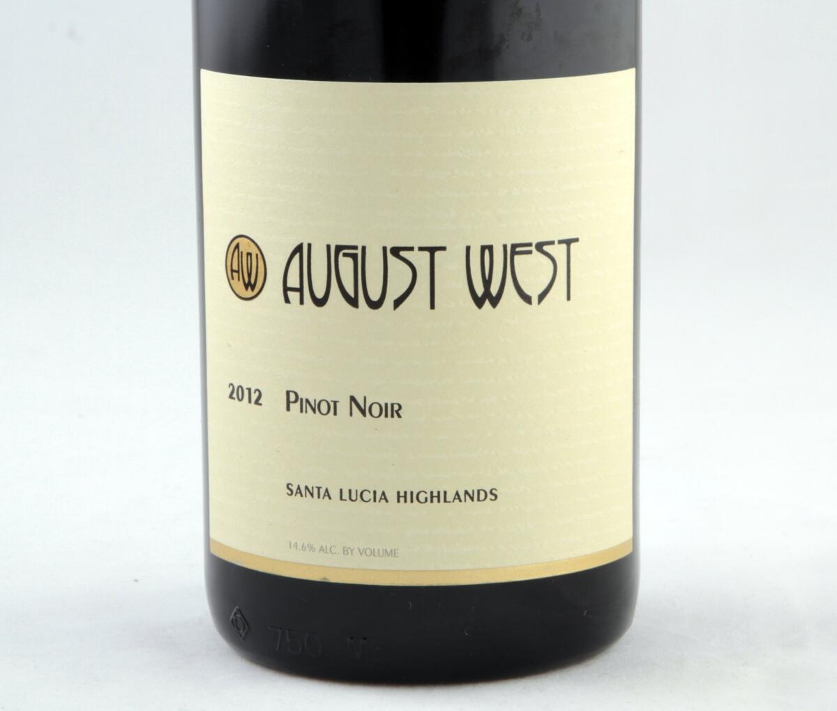 2012 August West 'Santa Lucia Highlands' Pinot Noir