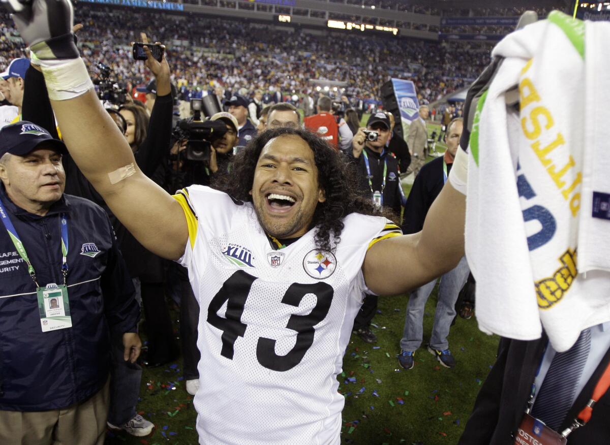 Pittsburgh Steelers - Cam Heyward with the Troy Polamalu #SBXL jersey  