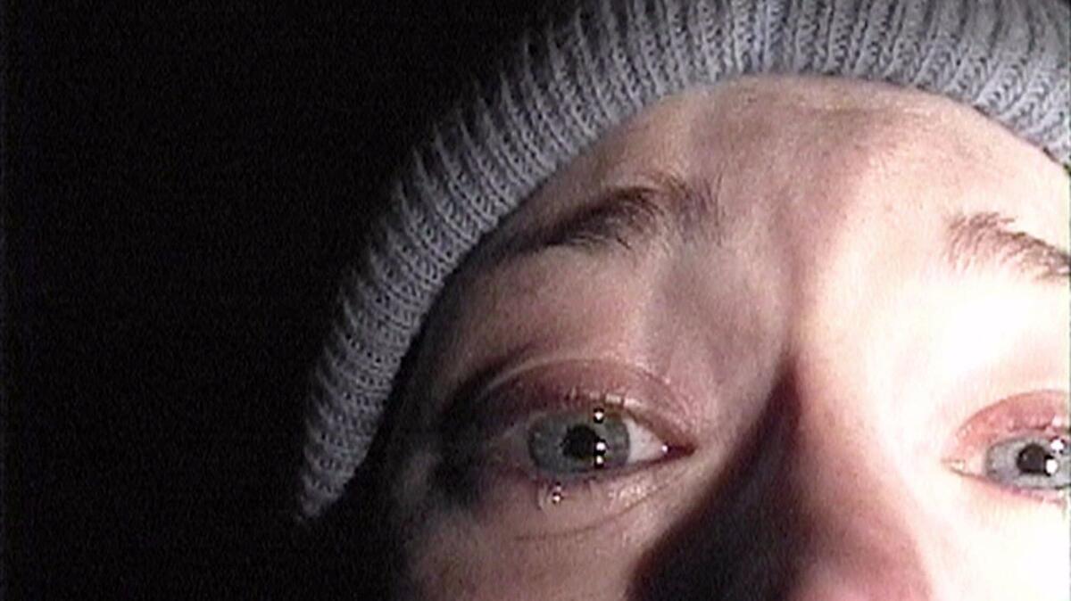 Heather Donahue turns the camera on herself in "The Blair Witch Project."