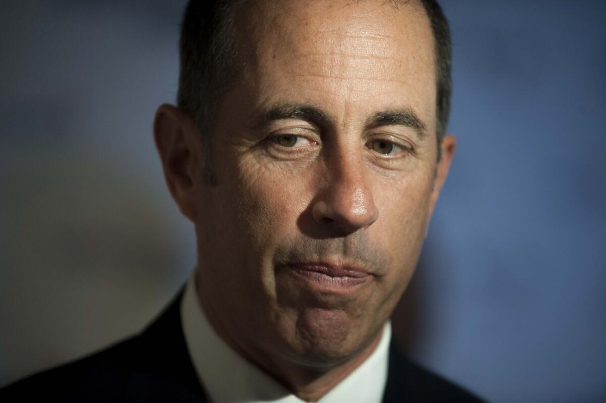 Jerry Seinfeld is interviewed on the red carpet at the Kennedy Center for the Performing Arts in Washington, before attending a show for the Mark Twain Prize for American Humor on Oct. 19.