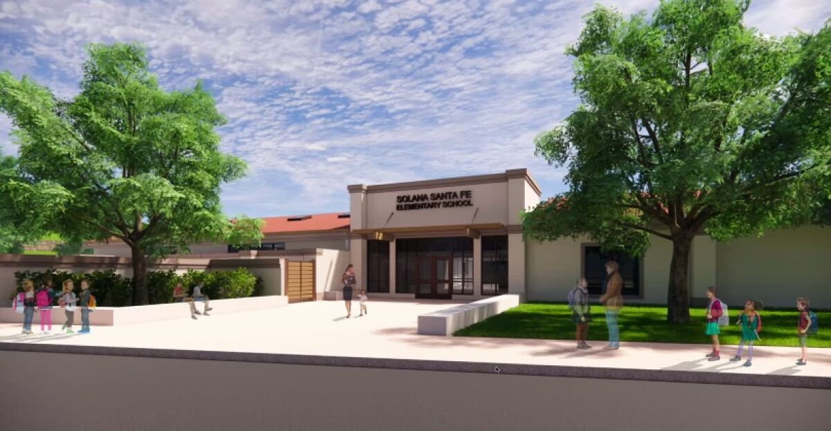 A rendering for the new front of Solana Santa Fe.