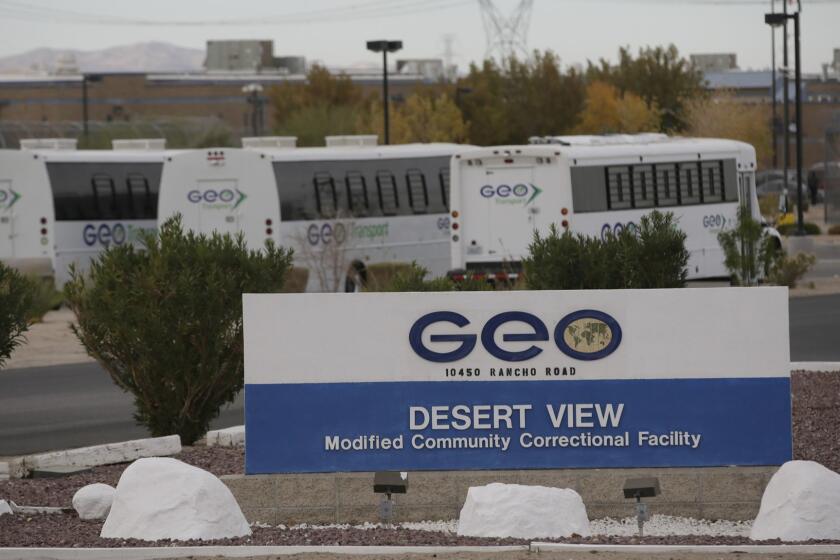 ADELANTO, CA, TUESDAY, NOVEMBER 15, 2016 - An exterior view of the GEO Desert View Modified Community Correctional Facility. (Robert Gauthier/Los Angeles Times)