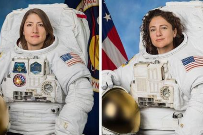 Dos astronautas hacen historia con un paseo espacial íntegramente femenino