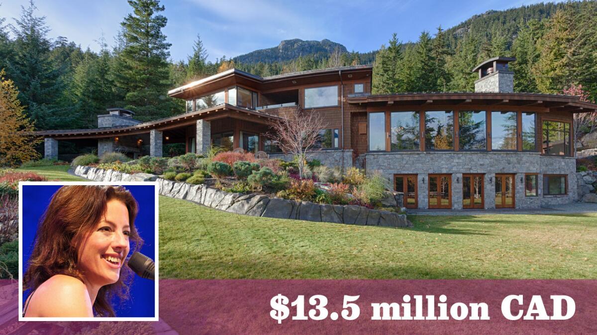 Singer-songwriter Sarah McLachlan has put her custom retreat in Whistler, Canada, on the market.