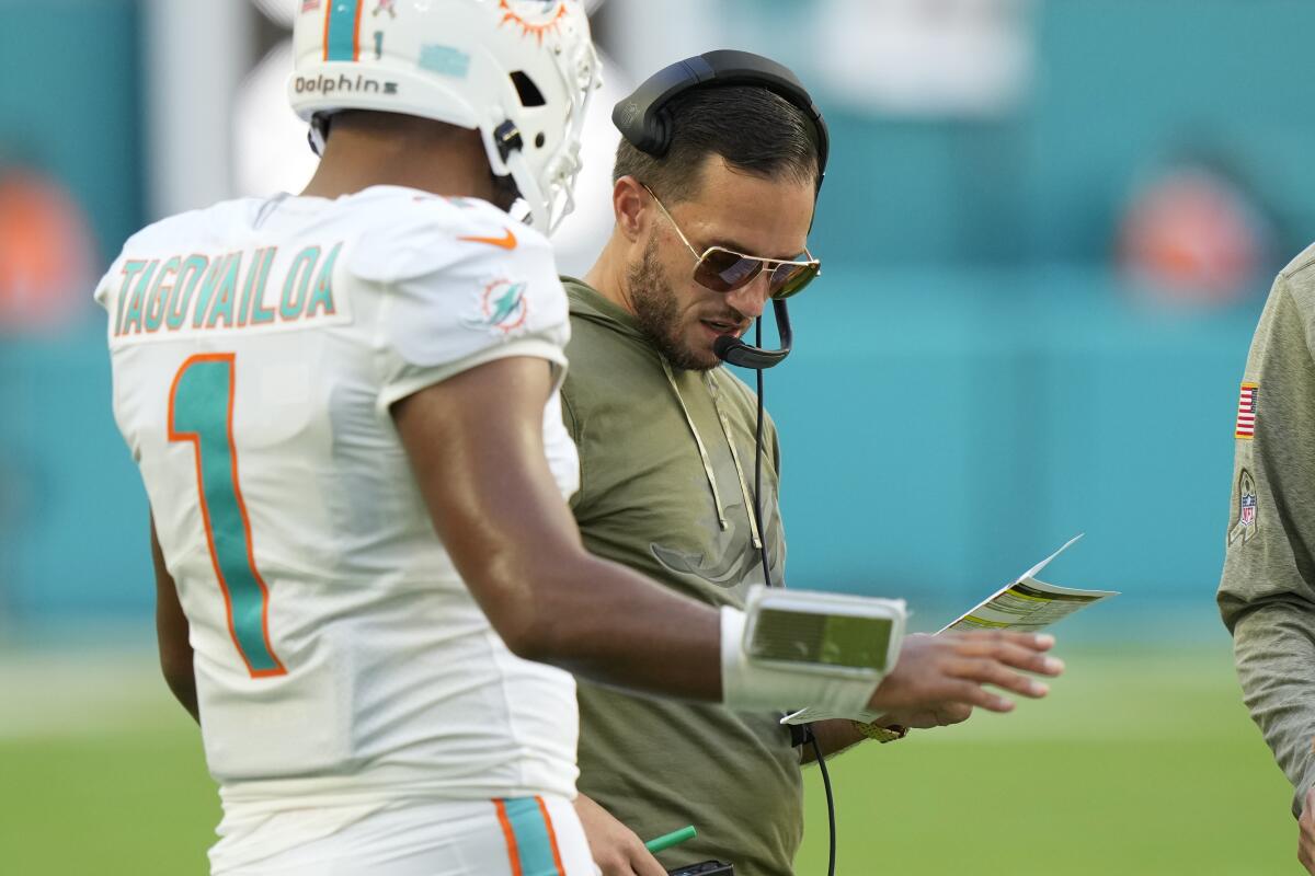 Miami rolling behind positive McDaniel, improved Tagovailoa - The