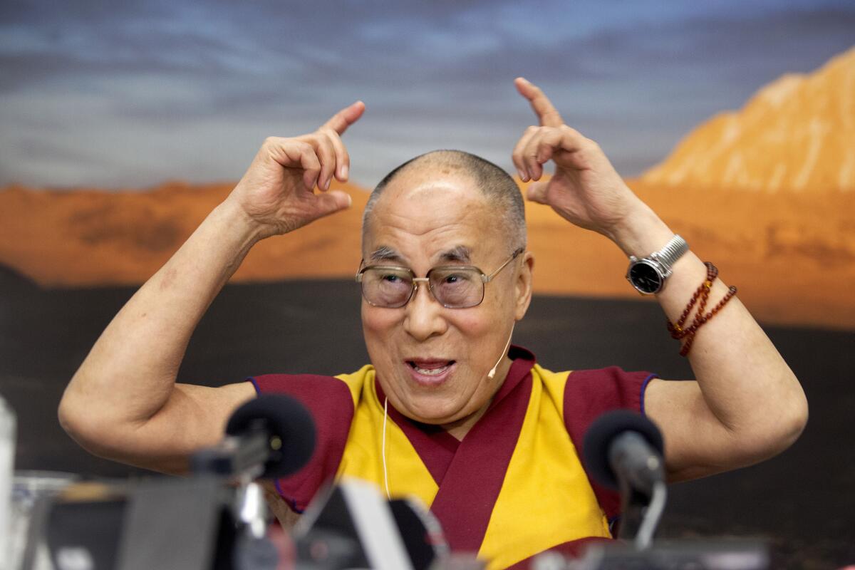 The Dalai Lama, shown in February during his visit to Copenhagen, will travel to Orange County in July to celebrate his 80th birthday.