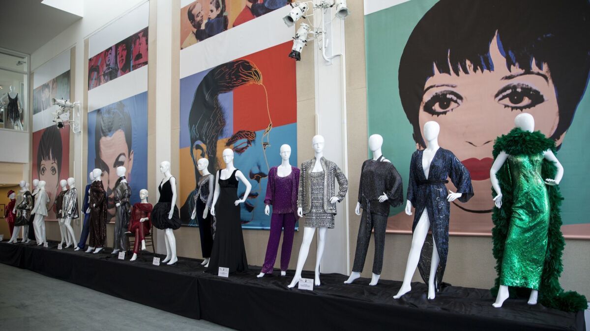 Clothing worn by Liza Minnelli on display at the Paley Center.