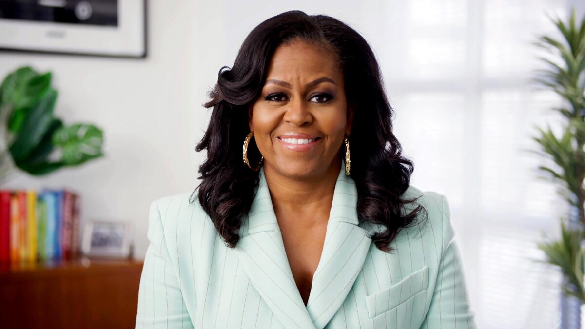 Michelle Obama presents the Social Justice Impact Award