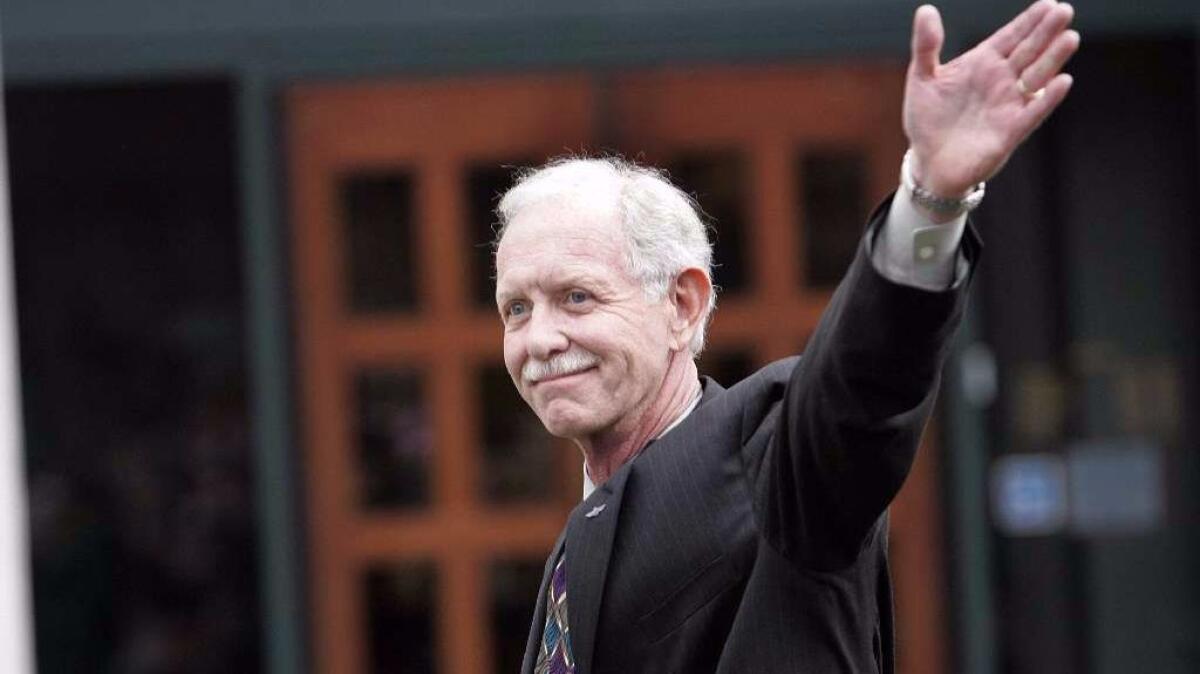 US Airways Capt. Chesley Sullenberger arrives at Danville in 2009 to celebrate his homecoming after safely landing a US Airways plane in the Hudson River. He opposes a plan to privatize the air traffic control system.