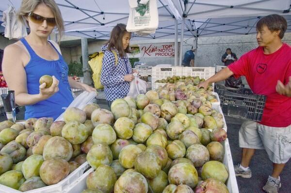 At the farmers market