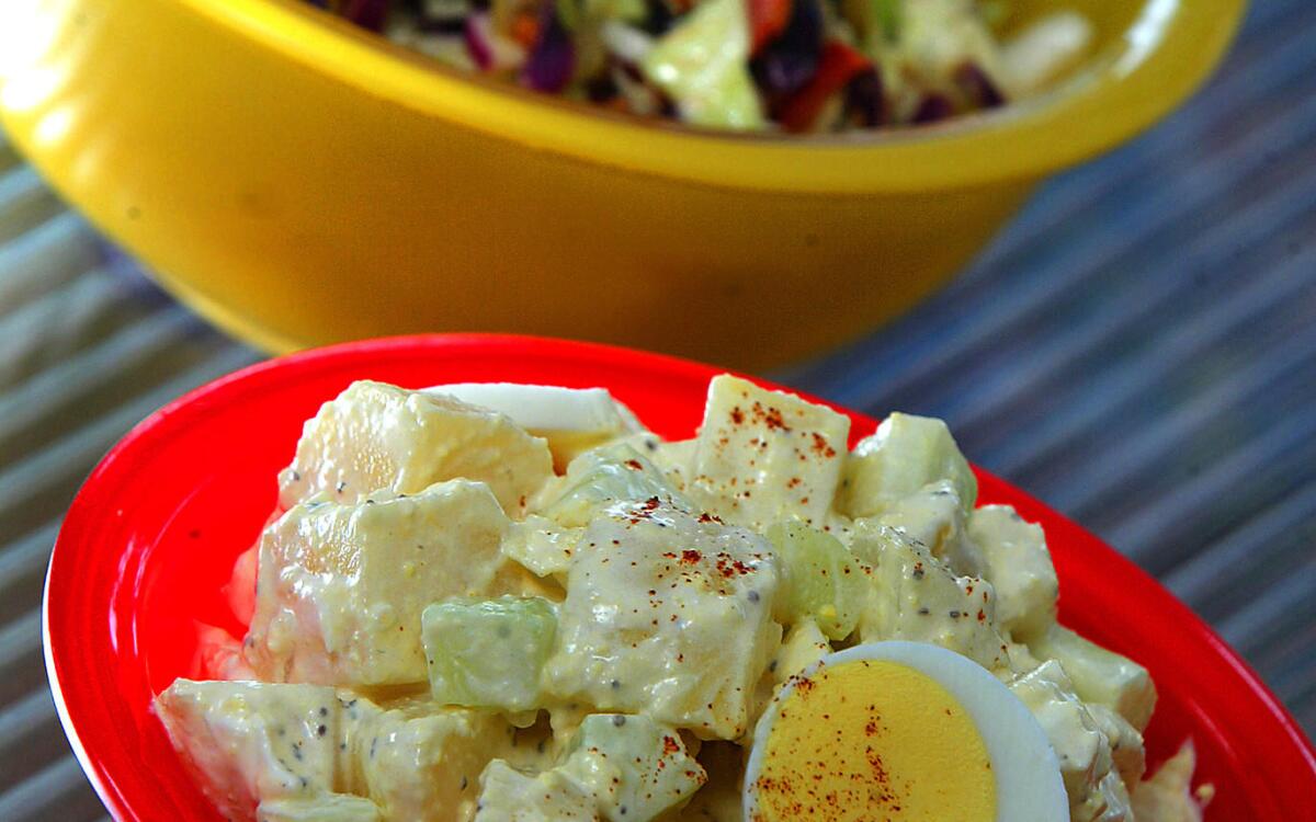 Sour cream potato salad