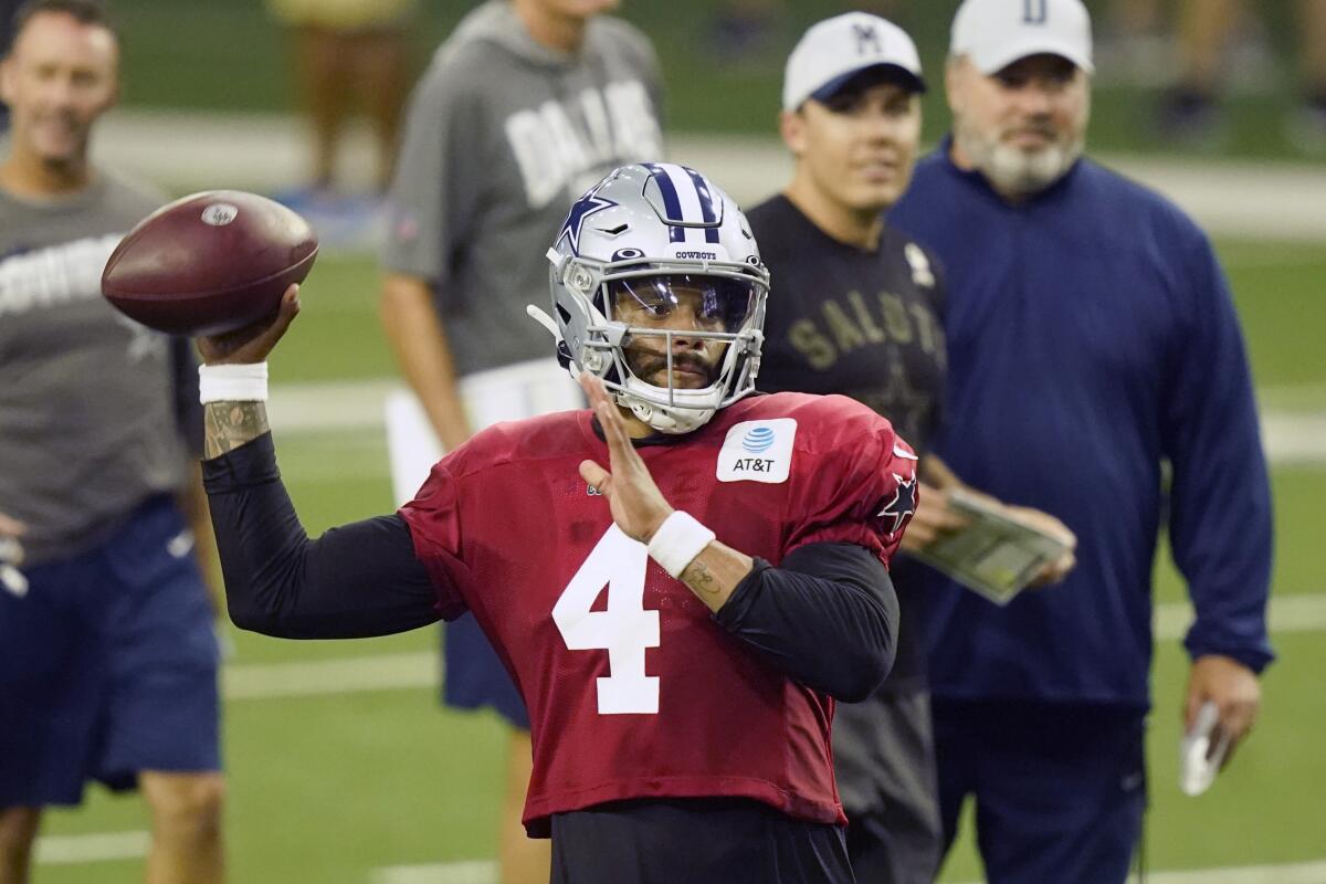 Prescott's preseason plan cloudy as Cowboys bring camp home - The