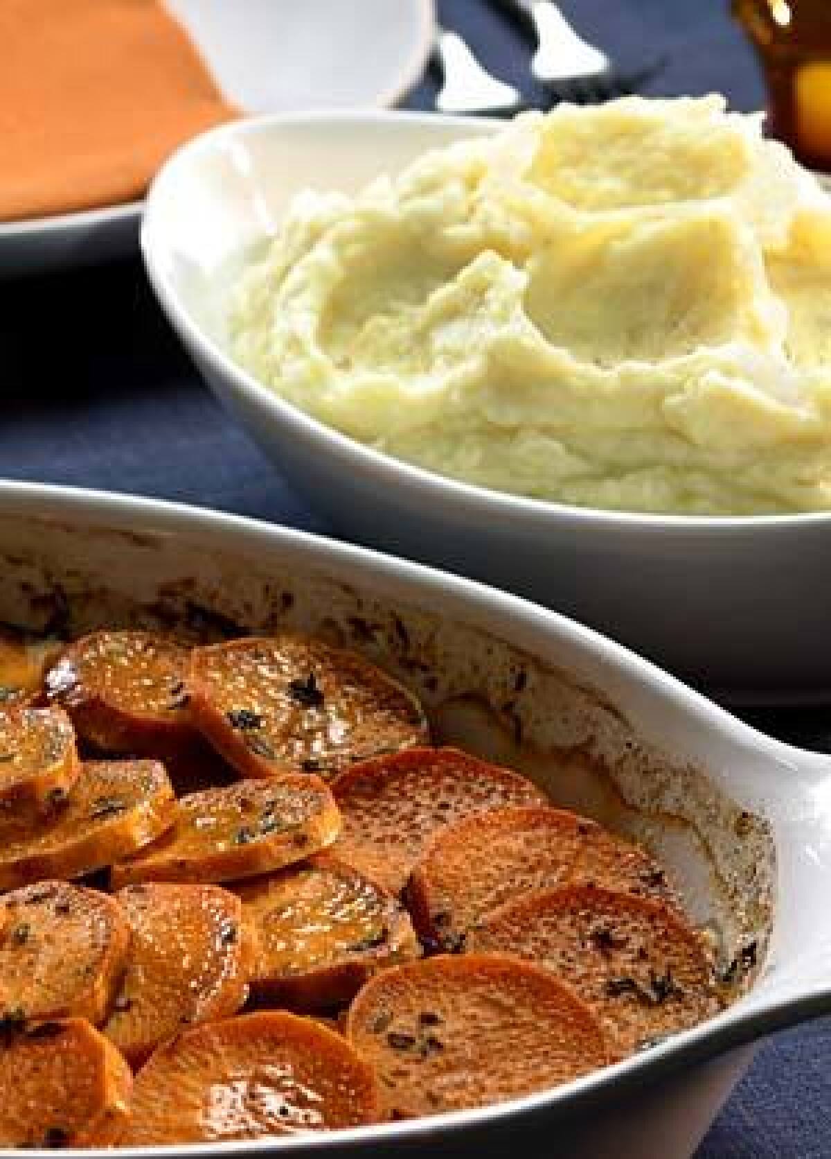 MORE IS MORE: Serve both sweet potato gratin and mashed potatoes this holiday.