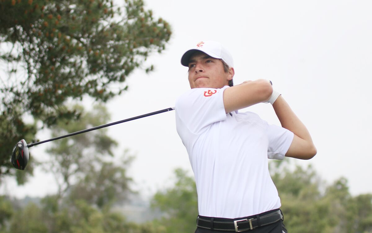 Cathedral sophomore Trevor Cox won the CIF individual title on the fourth playoff hole.