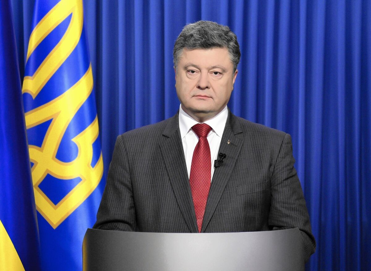 Ukrainian President Petro Poroshenko, elected amid hope for national unity, has seen that optimism fade amid war and economic trouble.