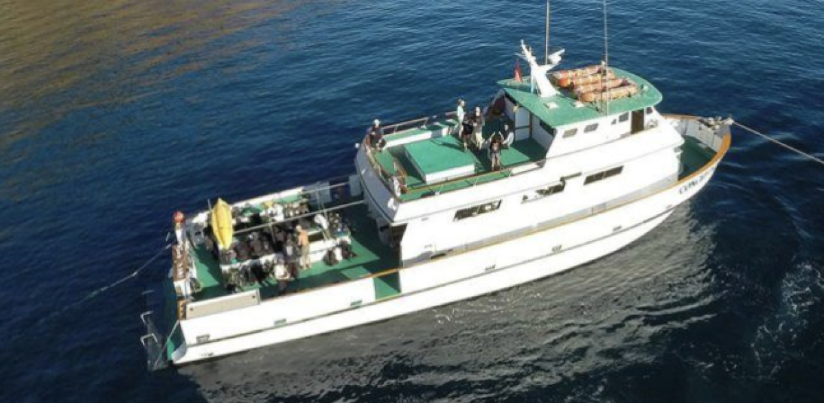The charter boat Conception was destroyed in a fire early Monday off Santa Cruz Island.