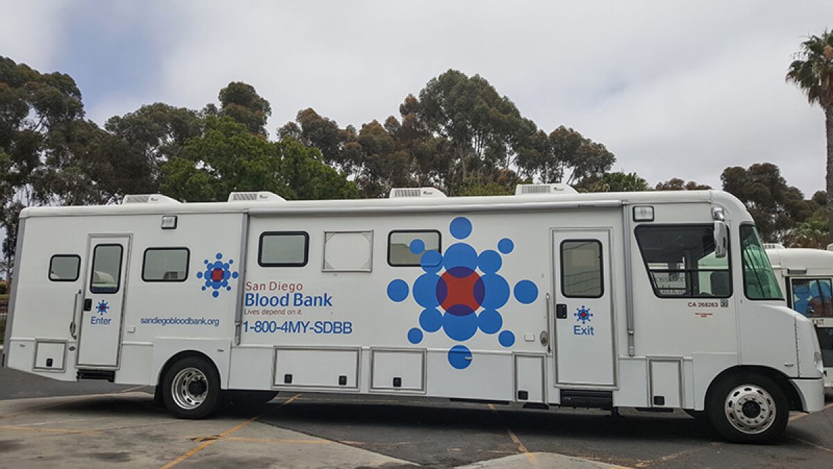 San Diego Blood Bank bloodmobile