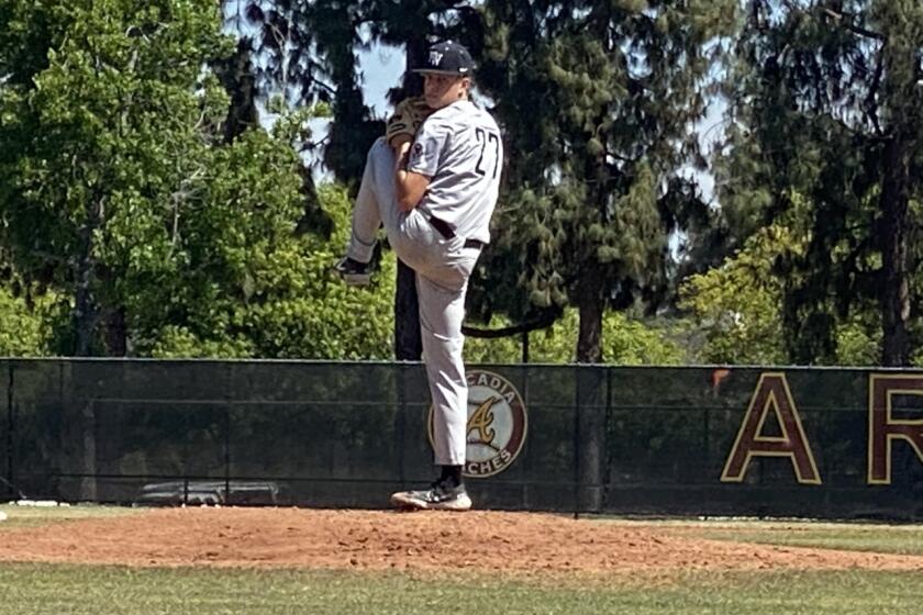 Freshman Bryce Rainer of Harvard-Westlake struck out nine in five innings to improve to 8-0.