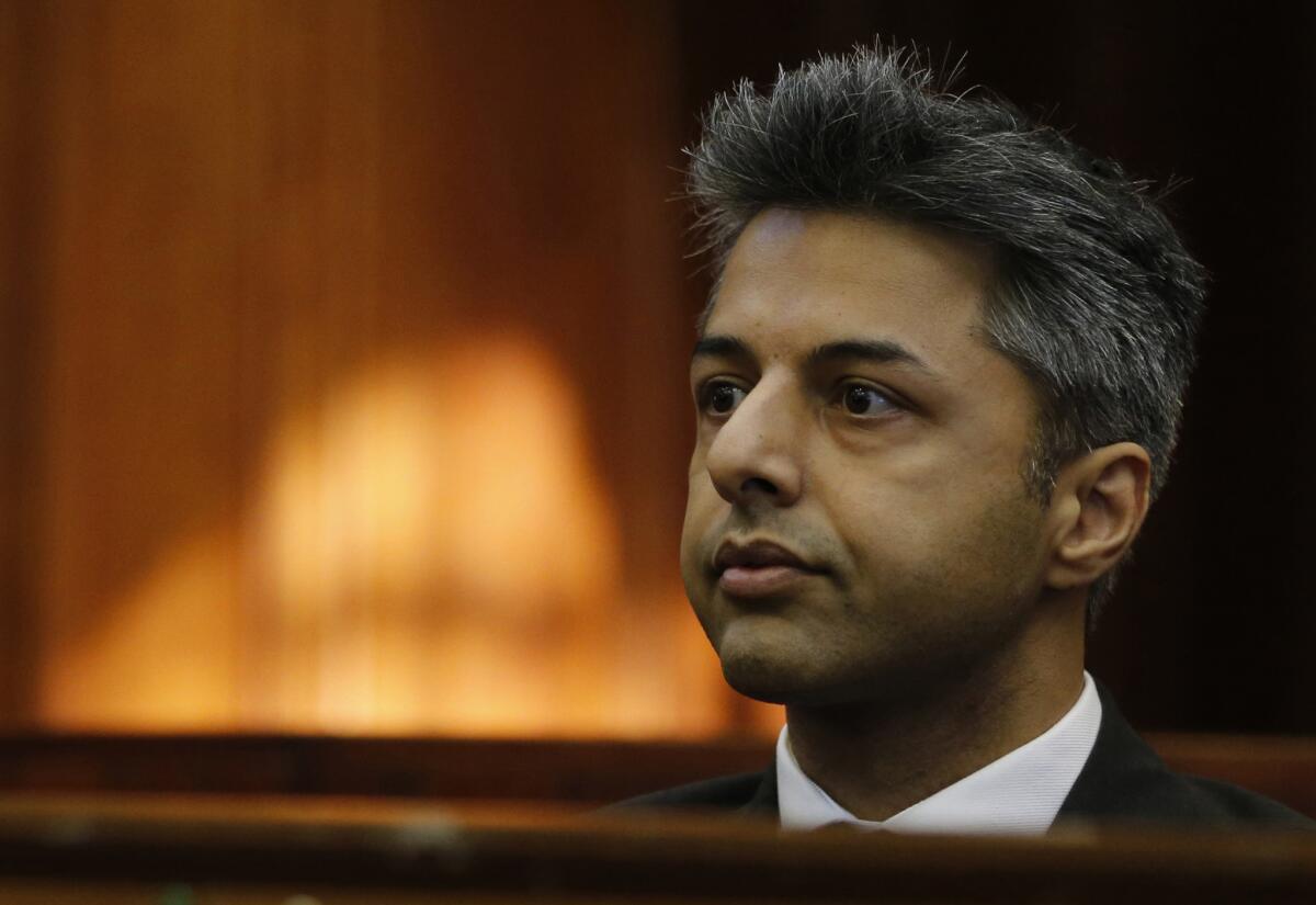 Shrien Dewani appears in court in Cape Town, South Africa, on Oct. 6.
