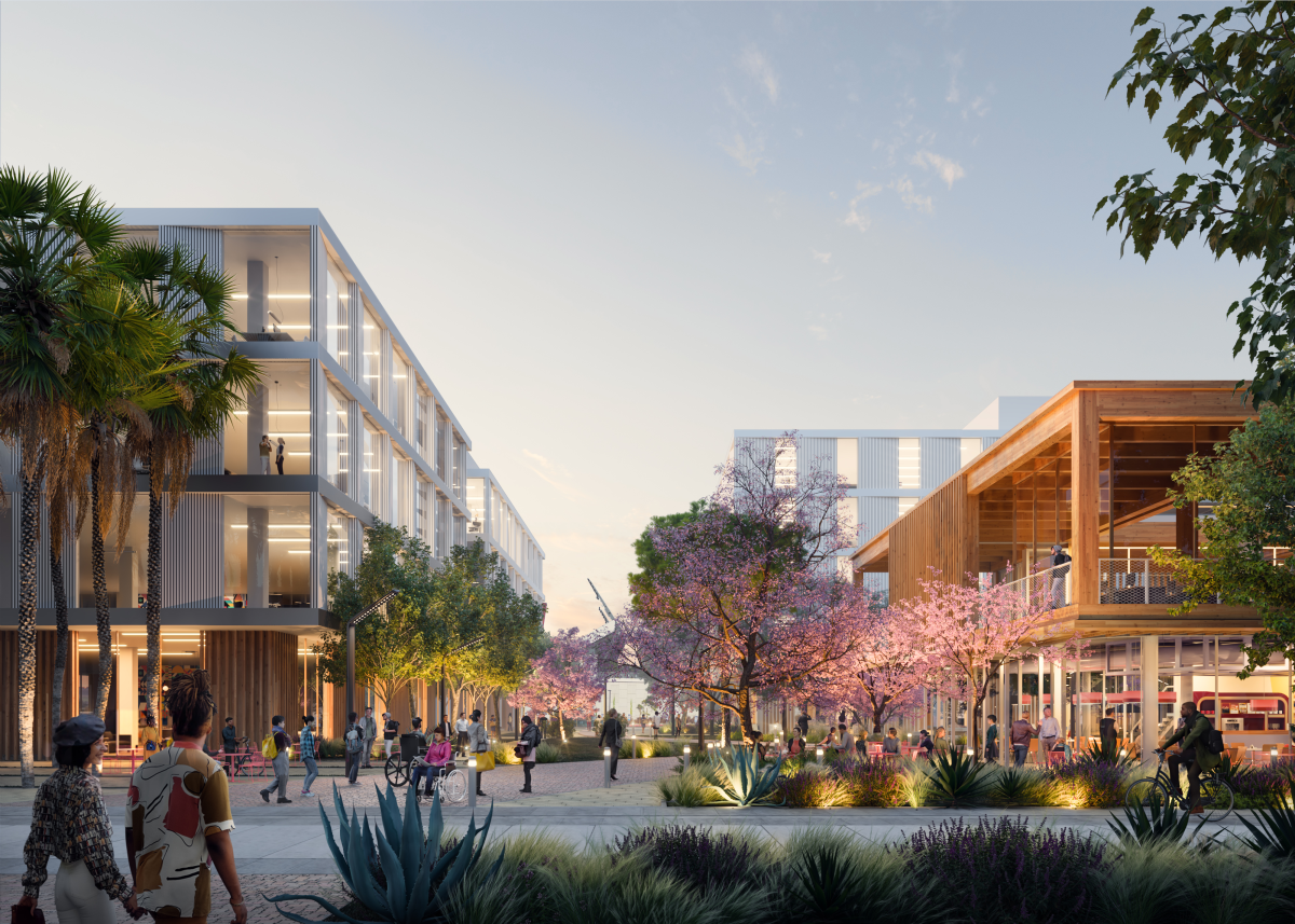 SDSU Mission Valley's first office project includes three buildings and 315,000 square feet of space. 