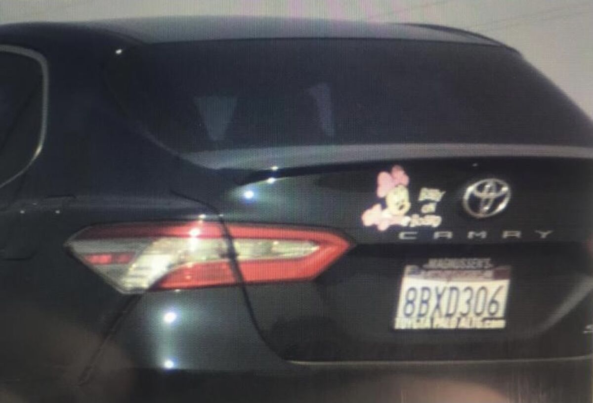 Anaheim police are looking for a Toyota Camry that may have dropped off a man who was shot by officers.