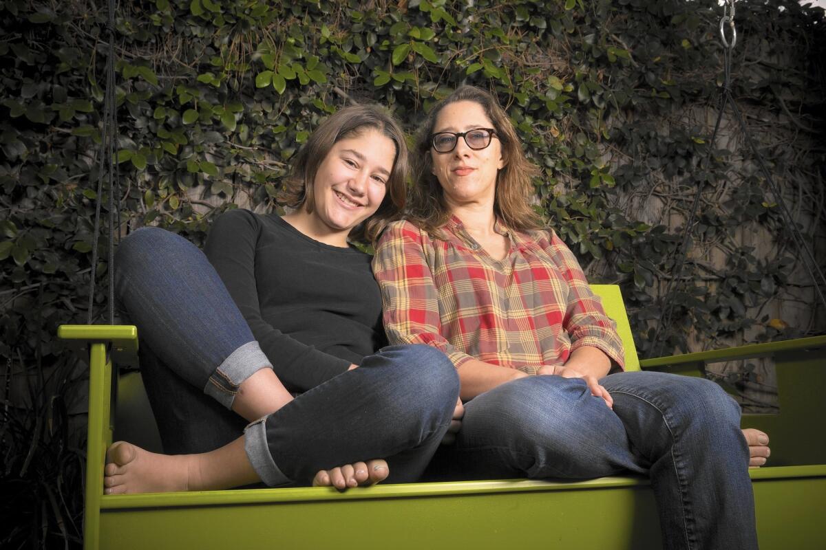 Maya Forbes, right, wrote and directed “Infinitely Polar Bear.” Daughter Imogene Wolodarsky costars.