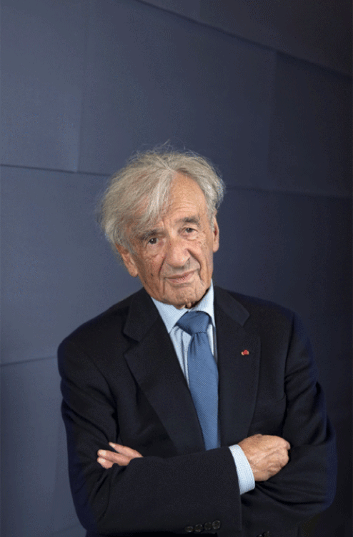 Elie Wiesel, a Distinguished Presidential Fellow at Chapman University, is photographed at the Holocaust Memorial Library at Chapman University in Orange. Romanian-born Wiesel is a Jewish-American bestselling author, professor, winner of the Nobel Peace Prize, political activist, human rights advocate and Holocaust survivor.