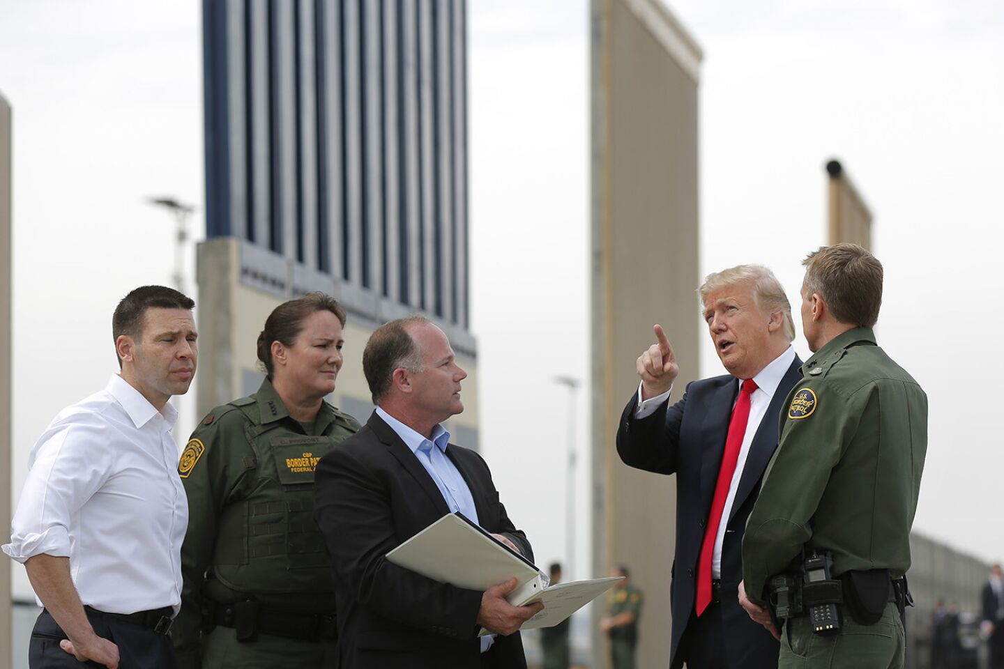 Trump visits border wall prototypes