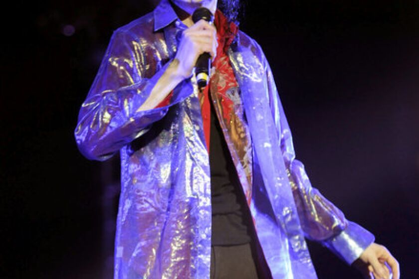 Michael Jackson rehearses at Staples Center.