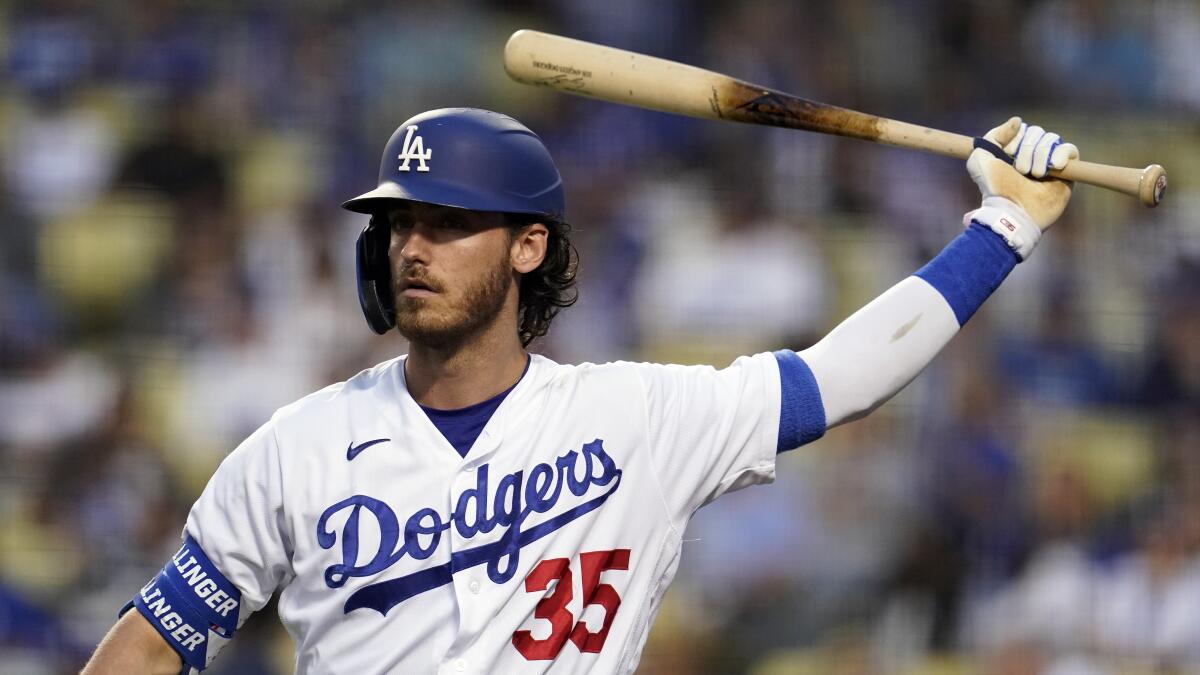 Los Angeles Times on X: Cody Bellinger has four at-the-wall