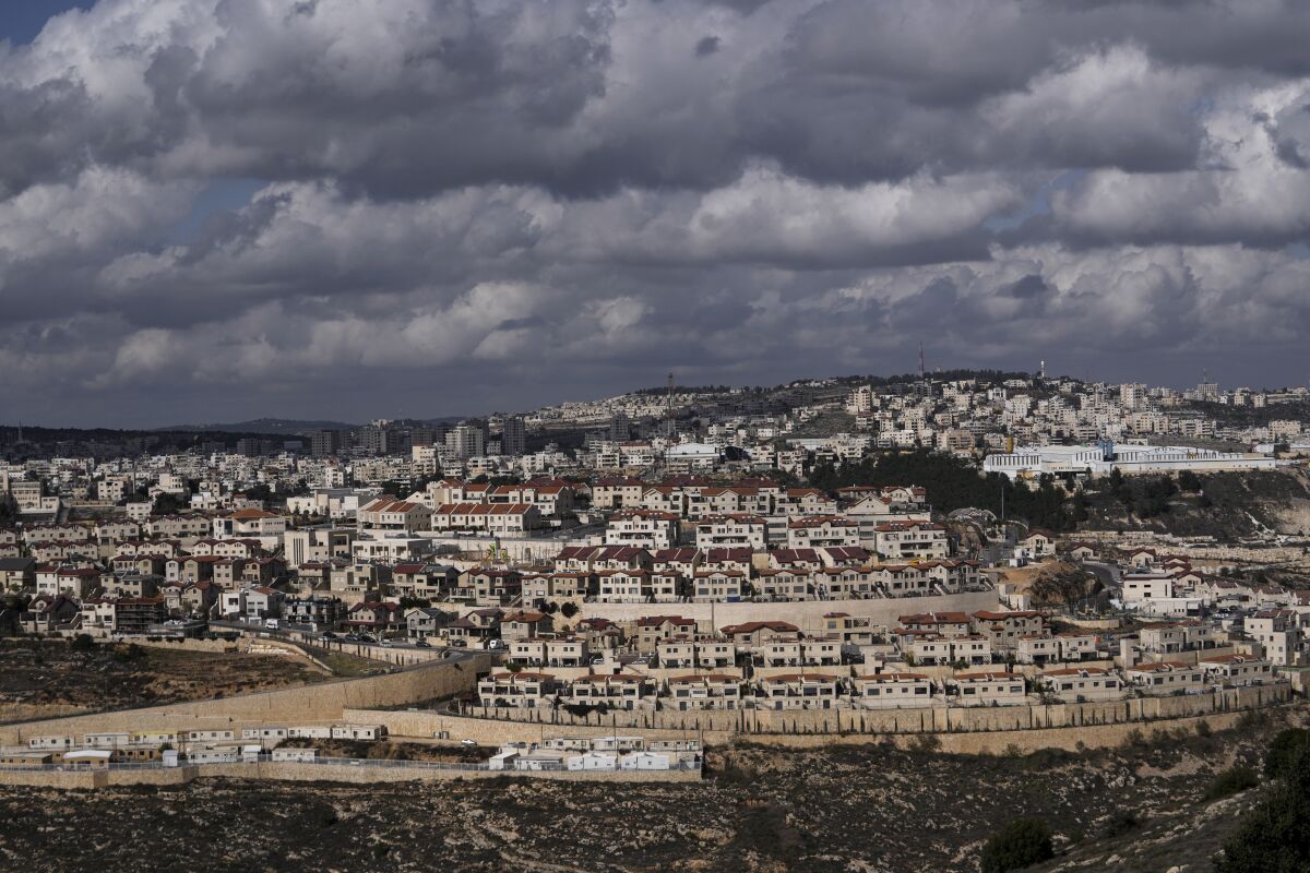 View of Jewish settlement in occupied West Bank