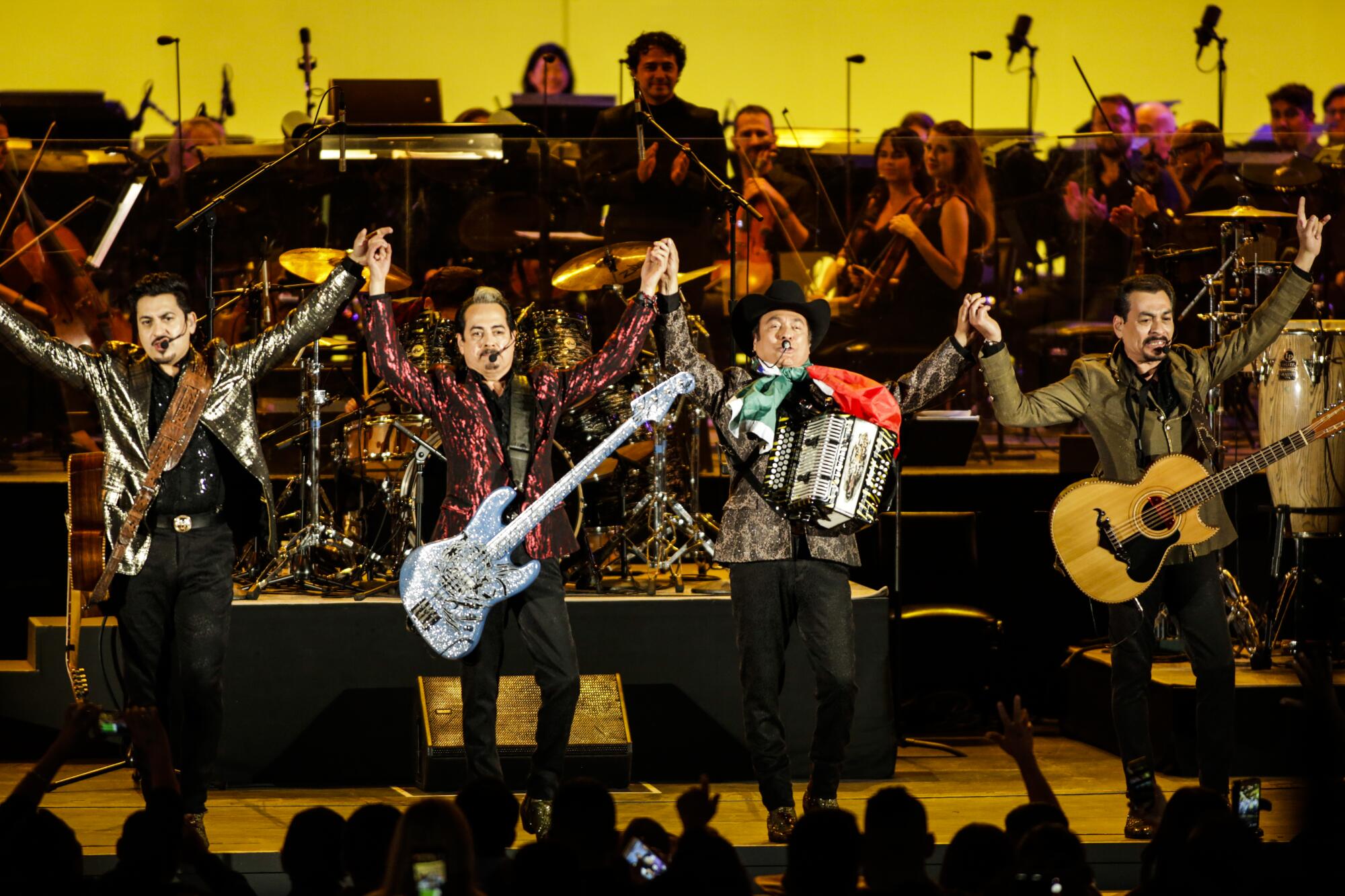 Los Tigres del Norte perform at the Hollywood Bowl.