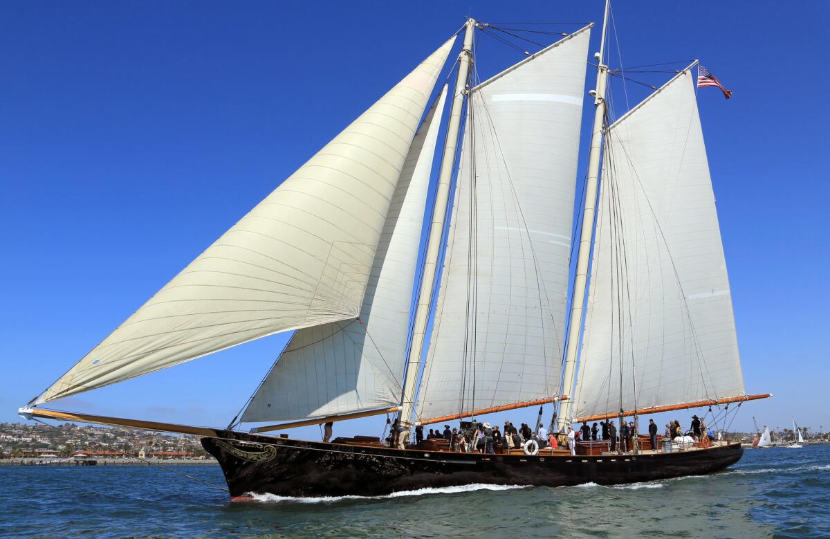 The schooner America sailed in the 2016 Historic Vessels Regatta in San Diego and may join this year's regatta.