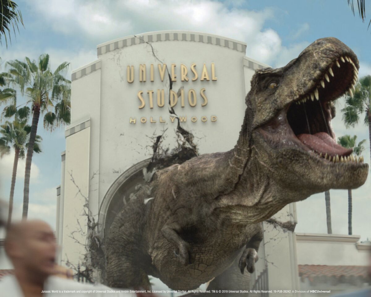 Jurassic World: The Ride, an upgraded and expanded version of the old Jurassic Park ride, will open this summer at Universal Studios Hollywood.