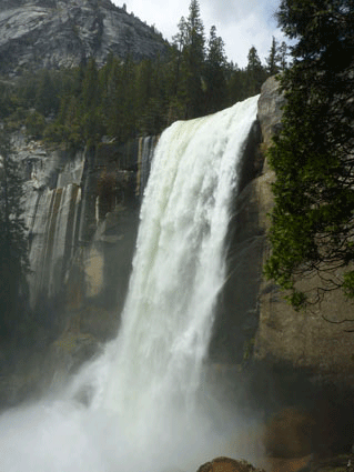 Vernal Fall, as seen from the Mist Trail.