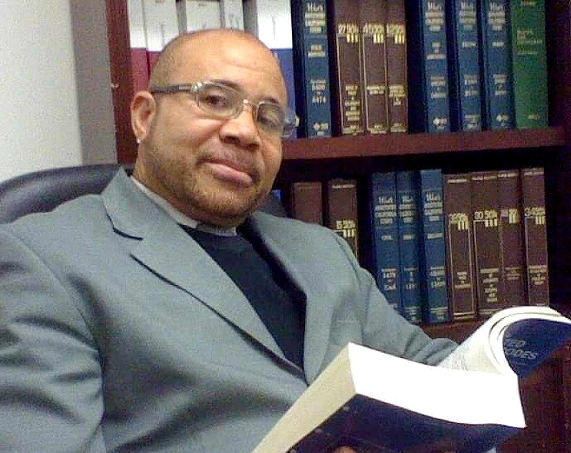 Koreatown lawyer Chima Anyanwu in his office