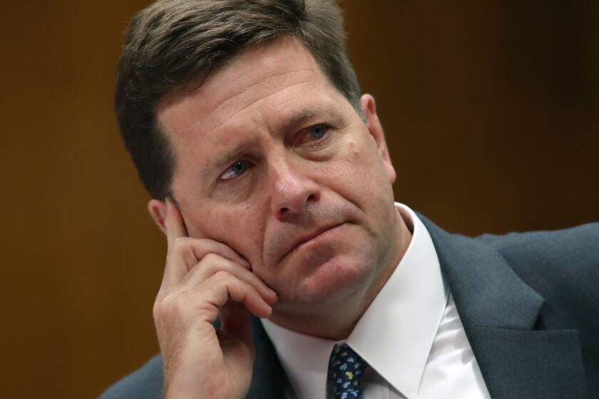 WASHINGTON, DC - MAY 08: Jay Clayton, Chairman and the Securities and Exchange Commission testifies during a Senate Appropriations Subcommittee hearing on Capitol Hill May 8, 2019 in Washington, DC. The Subcommittee is hearing testimony regarding FY2020 budget requests. (Photo by Mark Wilson/Getty Images) ** OUTS - ELSENT, FPG, CM - OUTS * NM, PH, VA if sourced by CT, LA or MoD **