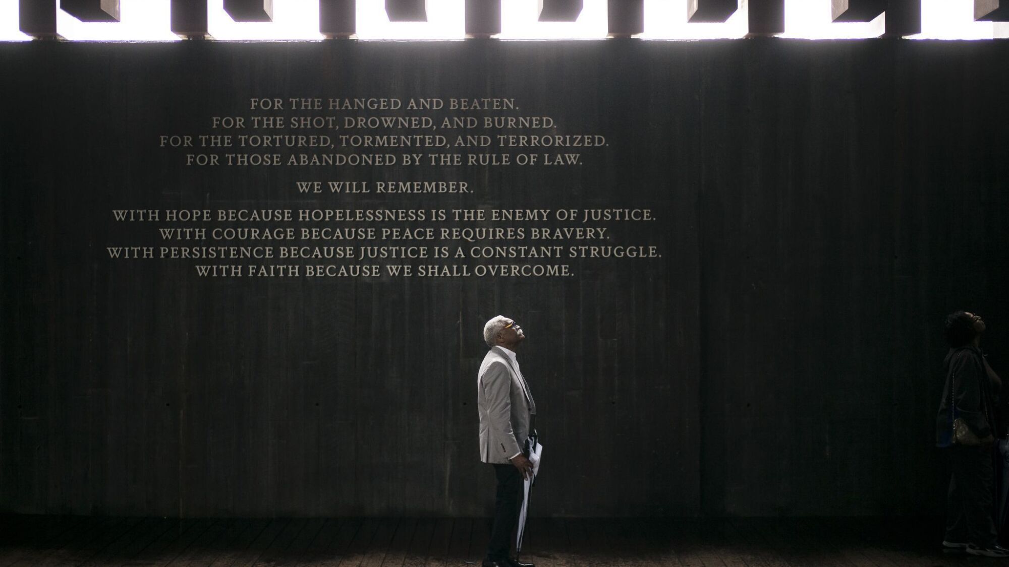 Ed Sykes, 77, visits the National Memorial for Peace and Justice in 2018.