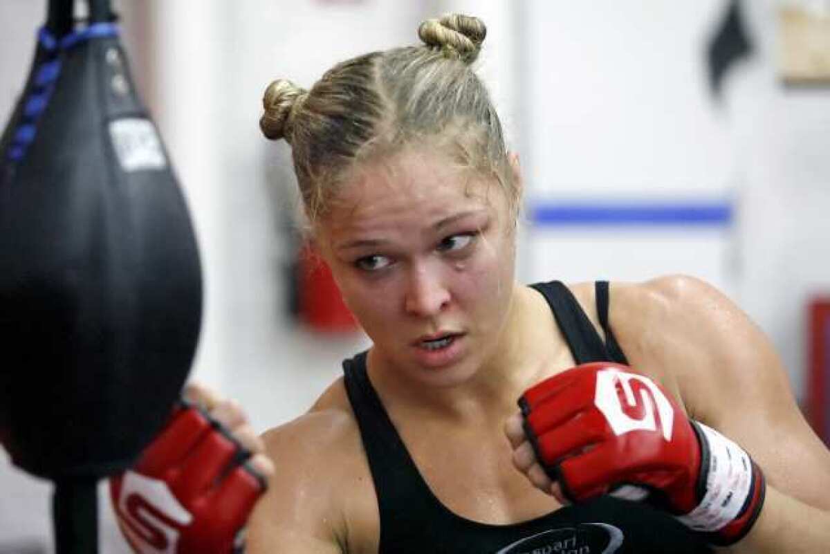 ARCHIVE PHOTO: Ronda Rousey made history when she became the first female fighter to sign with the UFC.