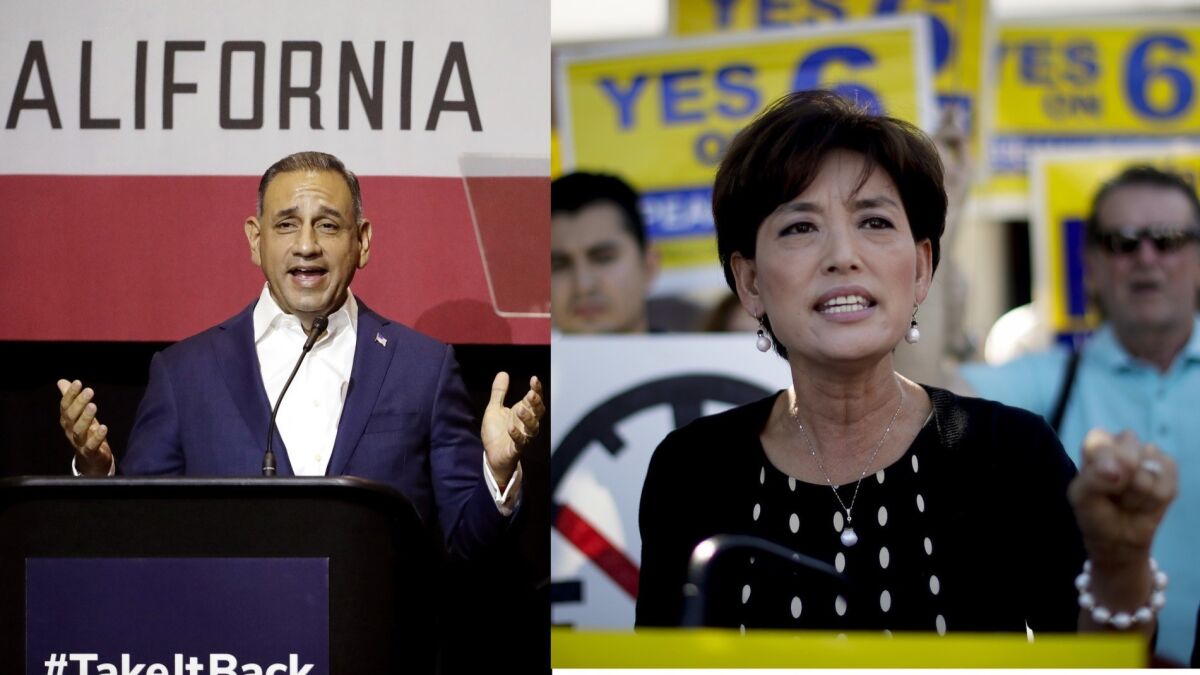 Candidates for California's 39th Congressional District, Democrat Gil Cisneros and Republican Young Kim, are competing to replace retiring Rep. Ed Royce (R-Fullerton).