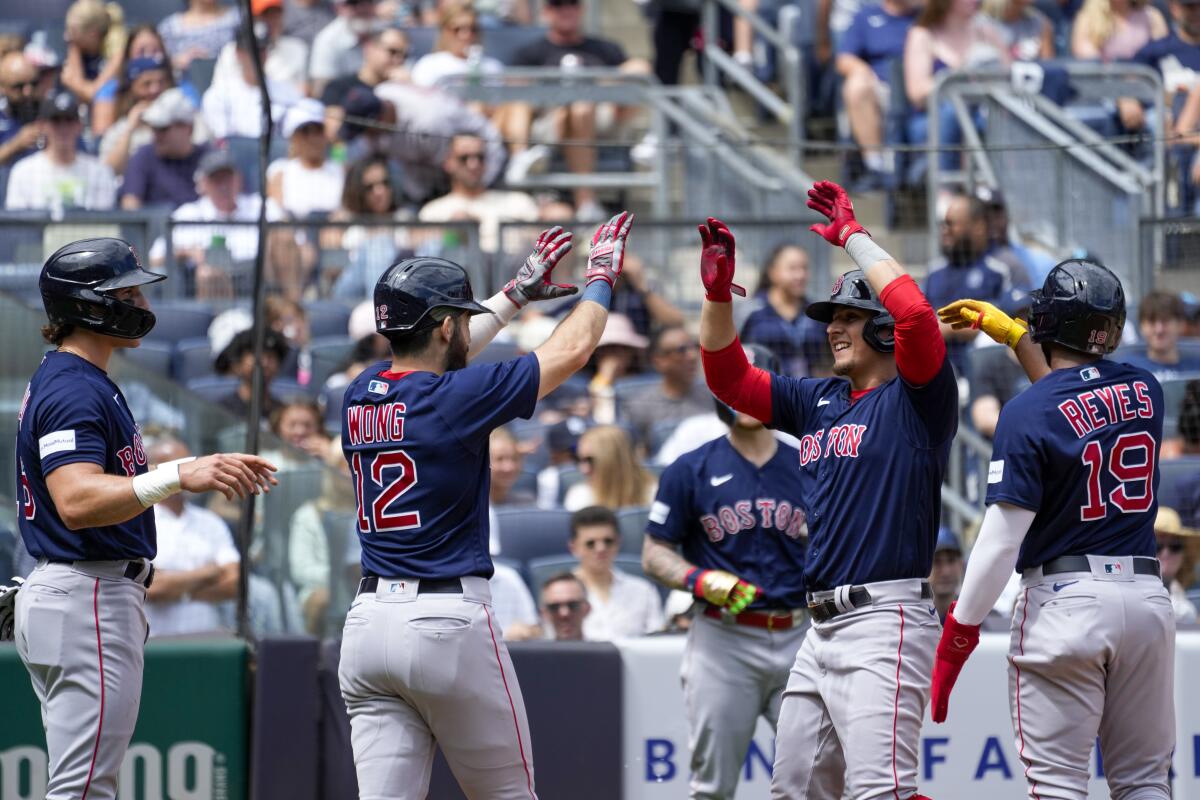 Urias becomes first Red Sox to hit grand slams on consecutive pitches,  Boston beats Yankees 8-1 - The San Diego Union-Tribune