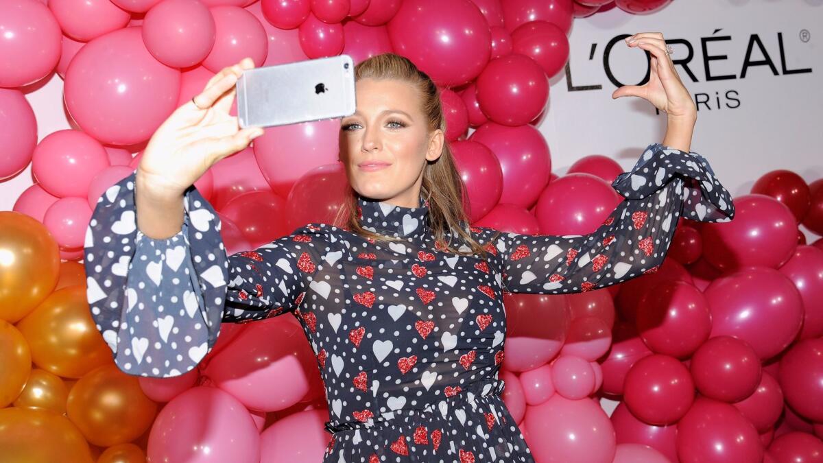 Actress Blake Lively attends the L'Oreal Paris Paints + Colorista launch event at West Edge on Feb. 13 in New York City.