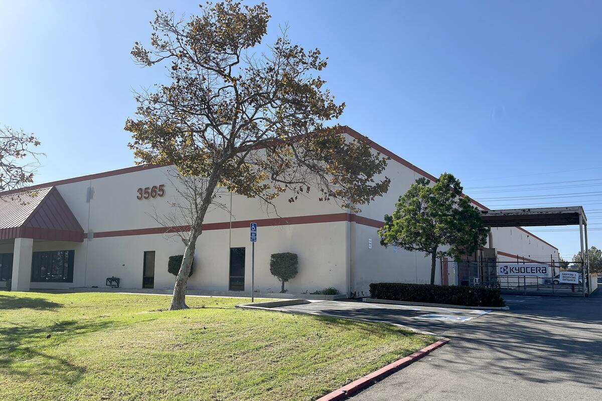 A 59,487-square-foot warehouse space at 3565 Cadillac Ave. in Costa Mesa.