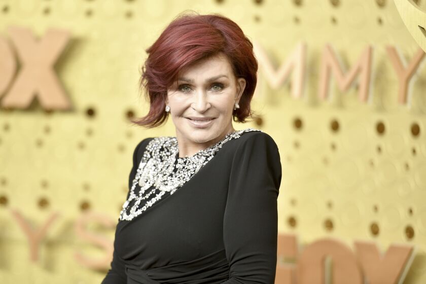 Sharon Osbourne poses in formalwear during arrivals at the 2019 Emmys