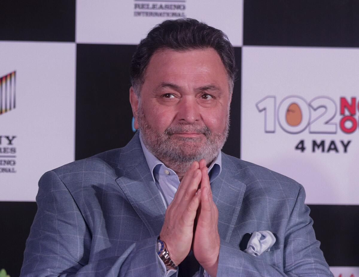 Bollywood actor Rishi Kapoor arrives at a film event in April 2018.