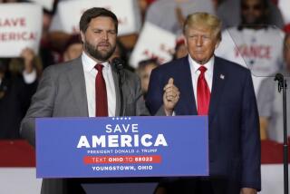 JD Vance and former President Trump at an Ohio rally on Saturday.