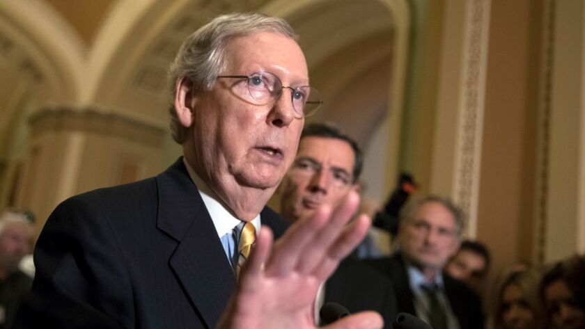 Don't bother me, I'm knifing a successful program: Senate Majority Leader Mitch McConnell, R-Ky., last week as he announced a delay on a vote on the Republican healthcare bill.