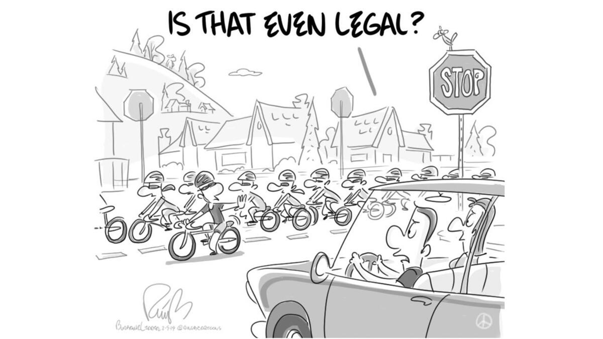 "Chain Reaction" cartoon for the Feb. 9 issue of the Burbank Leader.