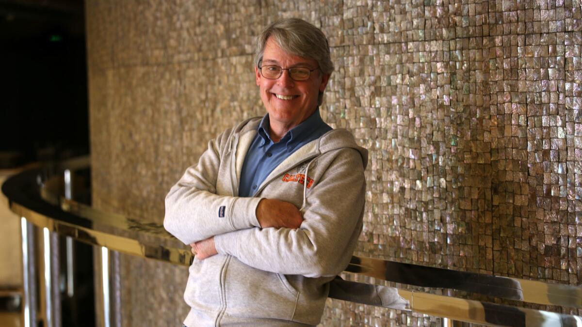 Production manager Jonathan Barlow Lee in the lobby of the Mark Taper Forum.